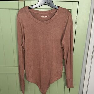 Abercrombie & Fitch Women's Long Sleeve Bodysuit in Brown